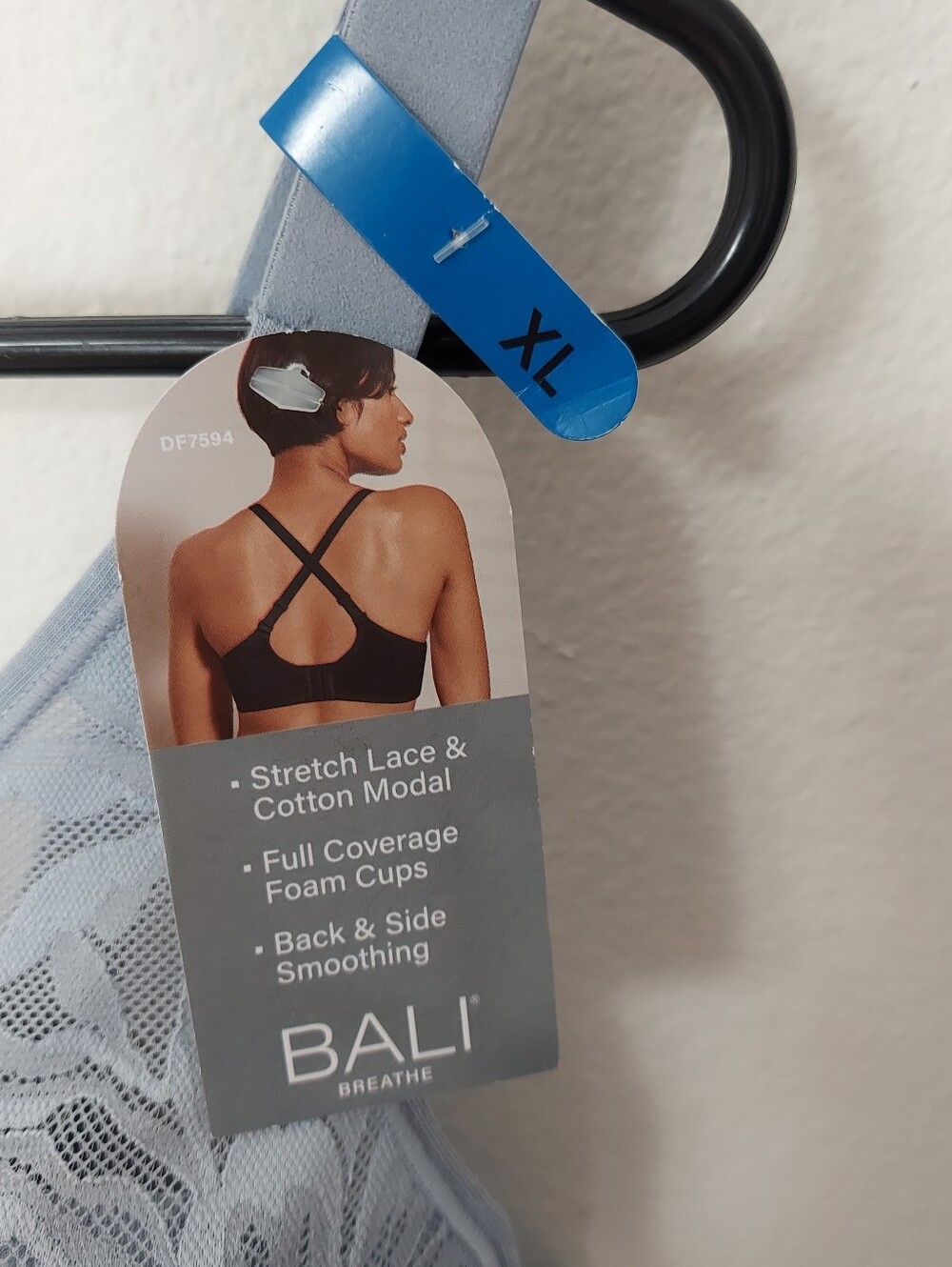 NWT Bali Breathe Pale Blue Lace Bra - Picture 3 of 5